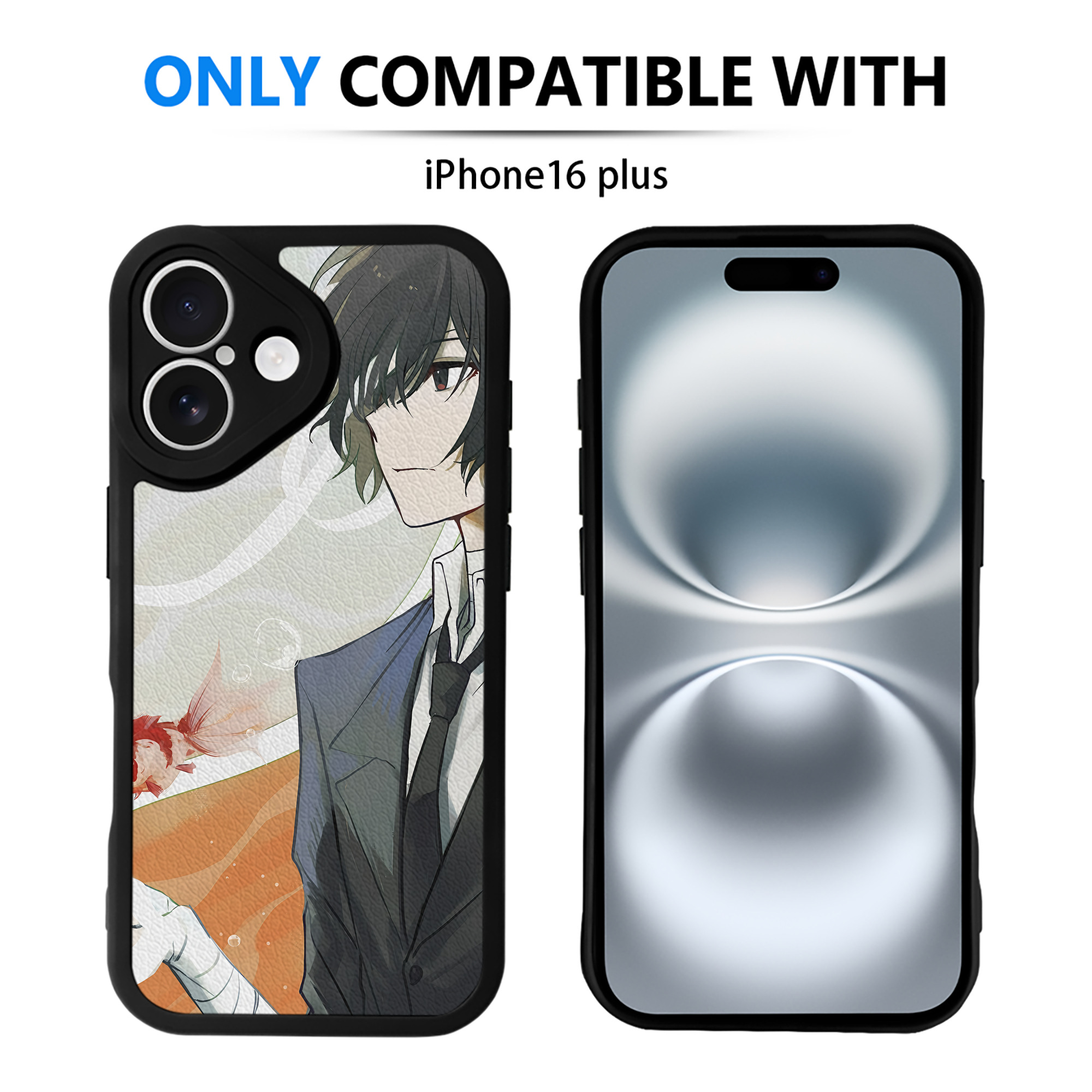 （画像用） 文豪ストレイドッグス Bungo Stray Dogs 【iPhone 16シリーズ対応】シリコンスマホケース（レザー調） 材質：シリコン